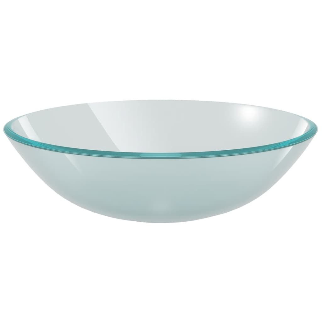 vidaXL Waschbecken Waschbecken Hartglas 42 cm Mattiert