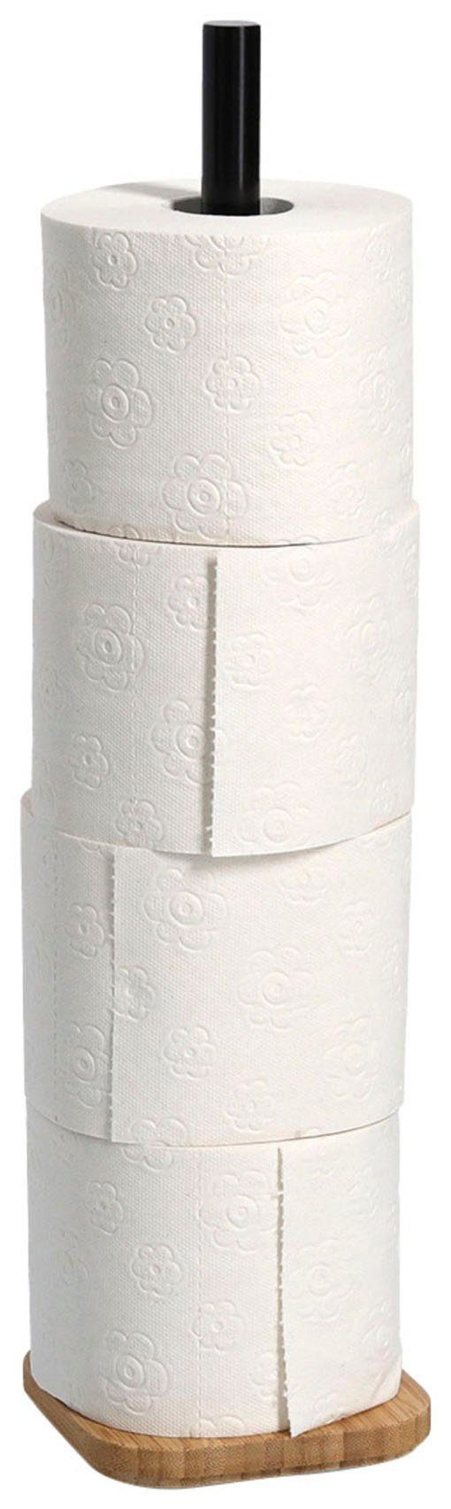 Zeller Present Toiletten-Ersatzrollenhalter, WC-Rollenhalter, Bambus | Toilettenpapierhalter