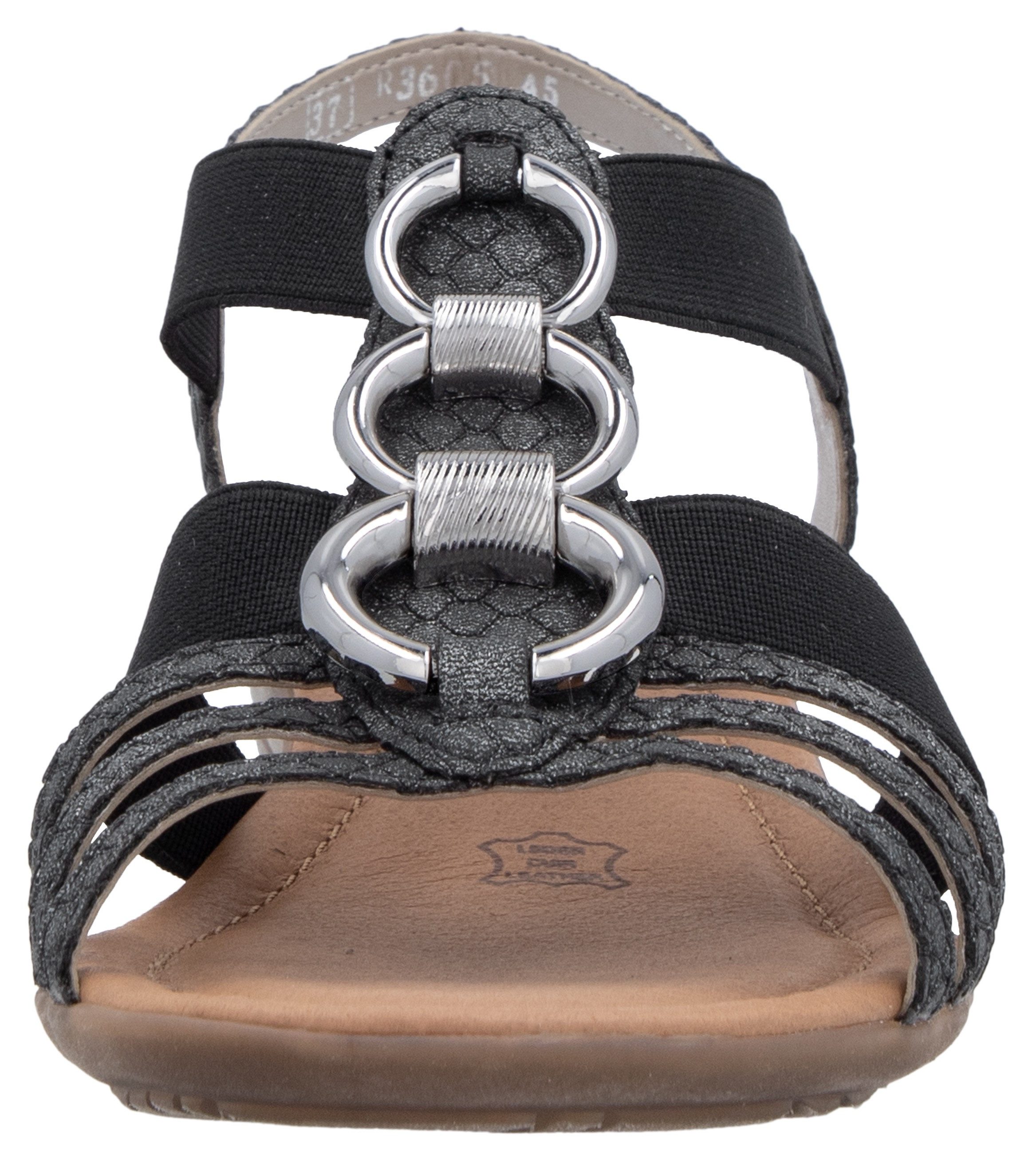 Remonte Riemchensandale, Keilabsatz, Sommerschuh, Sandalette mit Gummizügen