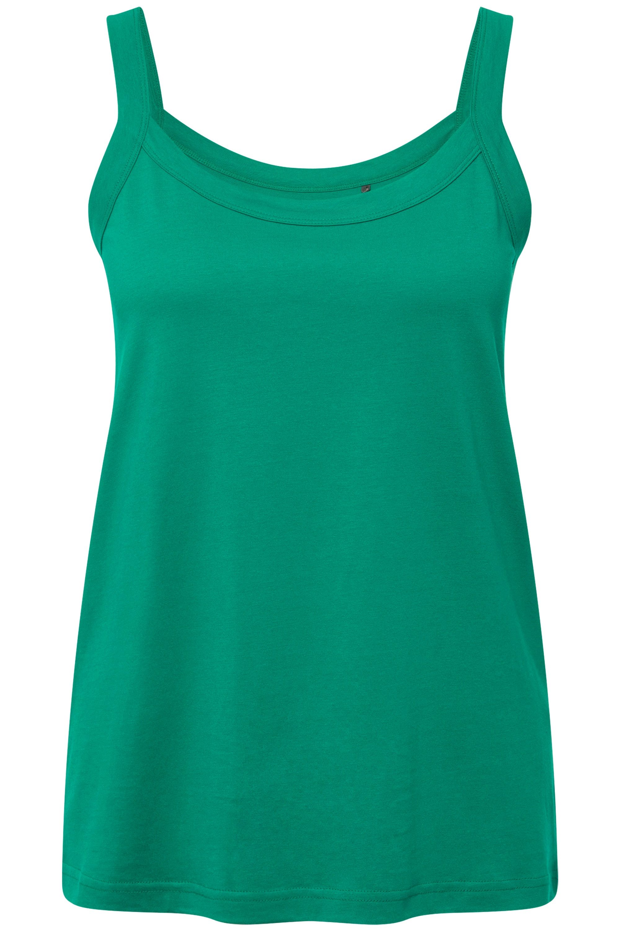 Ulla Popken Longtop Spaghettitop Rundhals Modalmix ärmellos günstig online kaufen