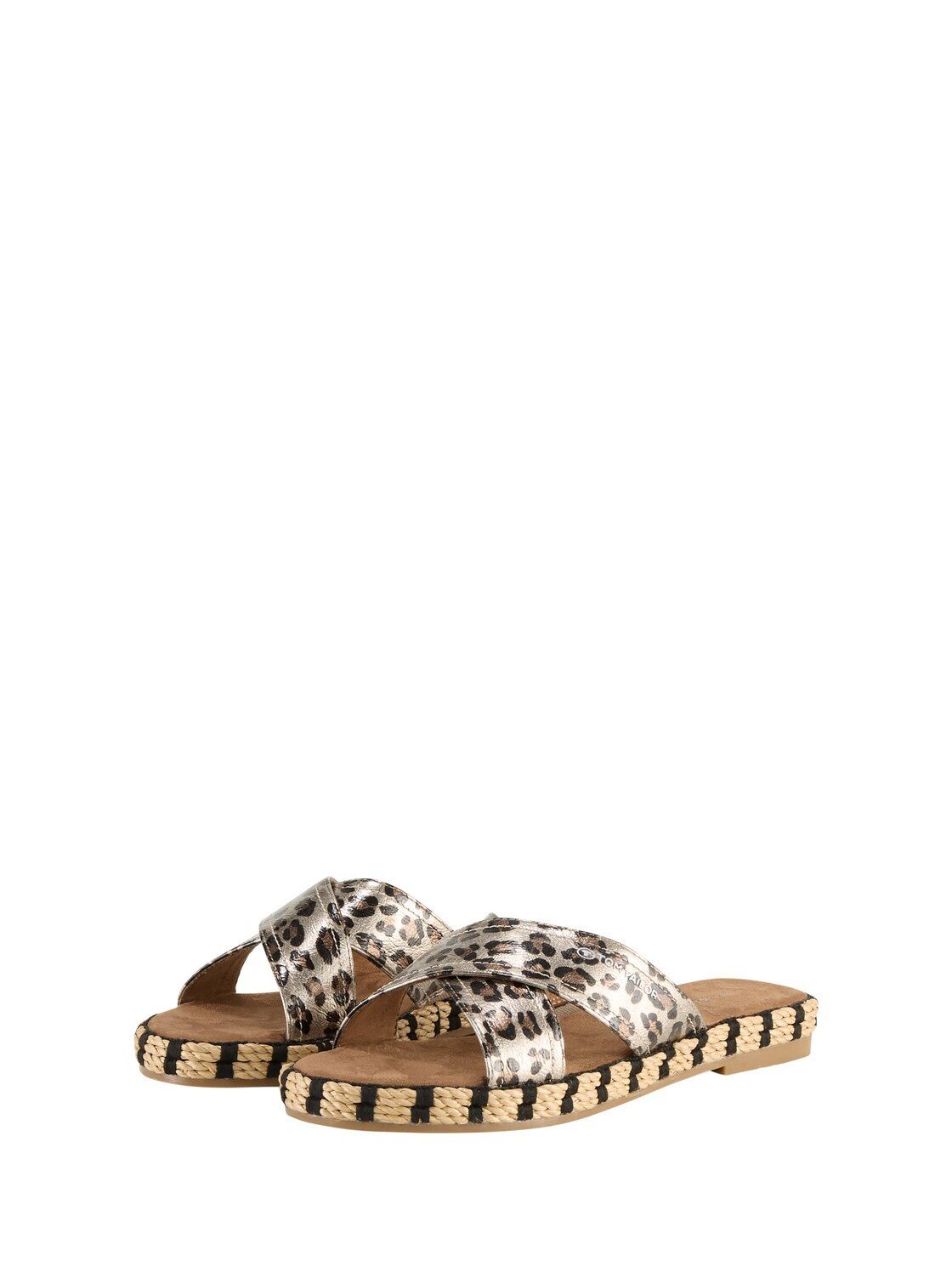TOM TAILOR Flache Сандалии mit Animal-Print Sandale (1-tlg) Flache Сандалии mit Animal-Print