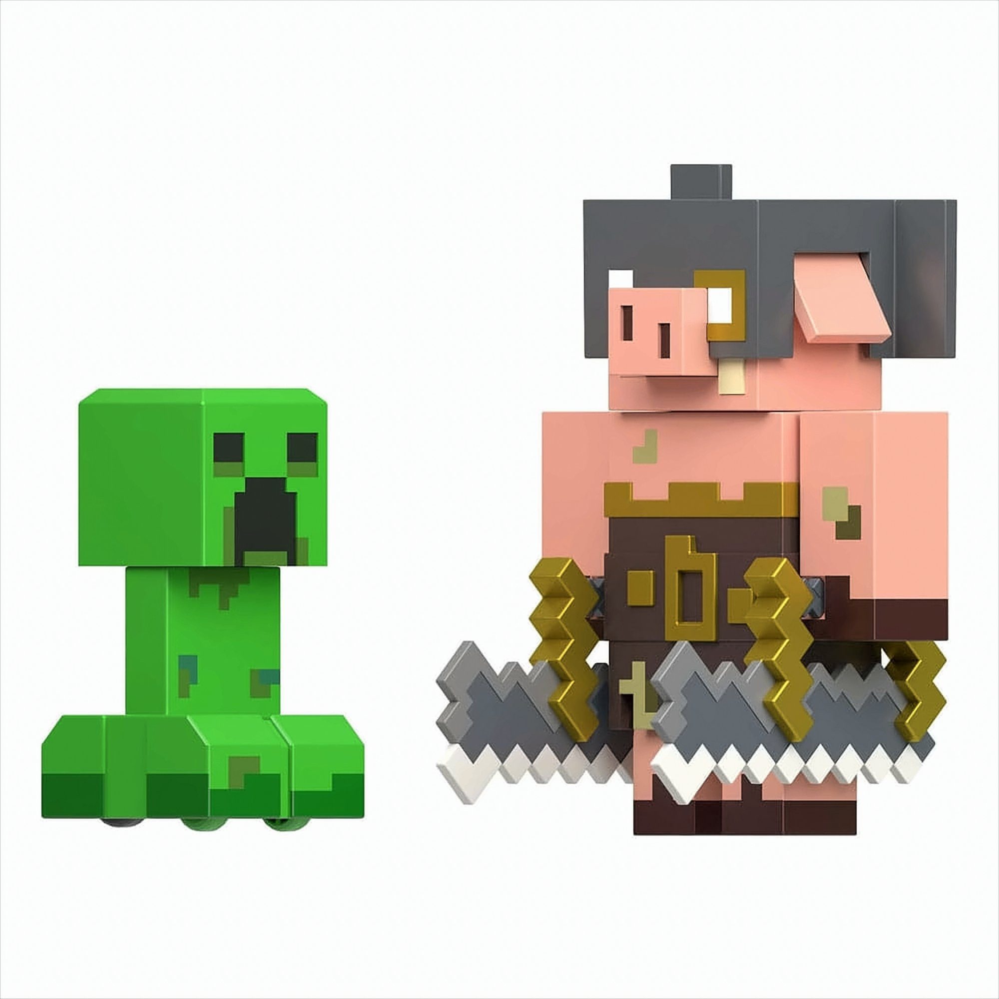 Fisher-Price® Spiel Mattel - Minecraft Legends Creeper vs Piglin Brute