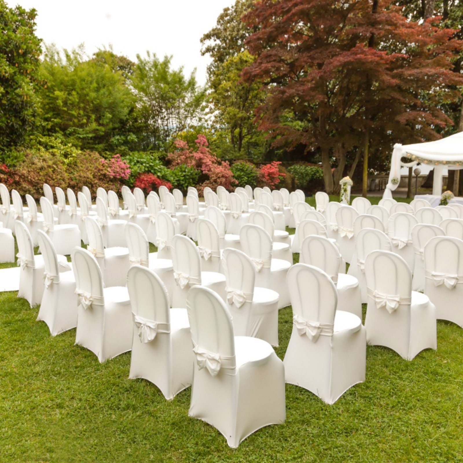 Weiß, Stuhlhusse für Geburtstag Feiern AUFUN, Universell Hochzeit