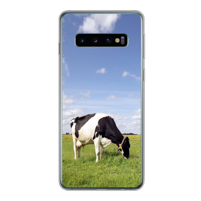 MuchoWow Handyhülle Kuh - Gras - Niederlande - Tiere Phone Case Handyhülle Samsung Galaxy S10 Silikon Schutzhülle