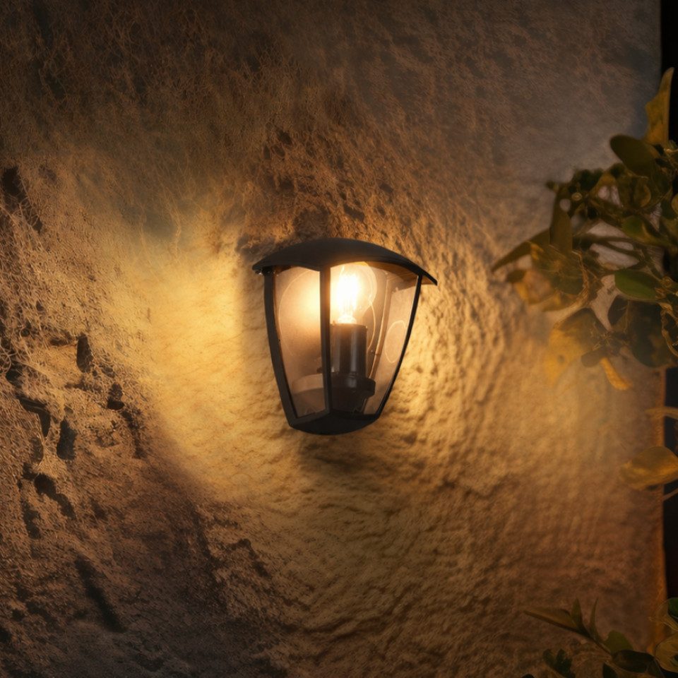 lightling Außen-Wandleuchte Vera, ohne Leuchtmittel, hochwertiges Druckguss-Aluminium, IP44 Schutz