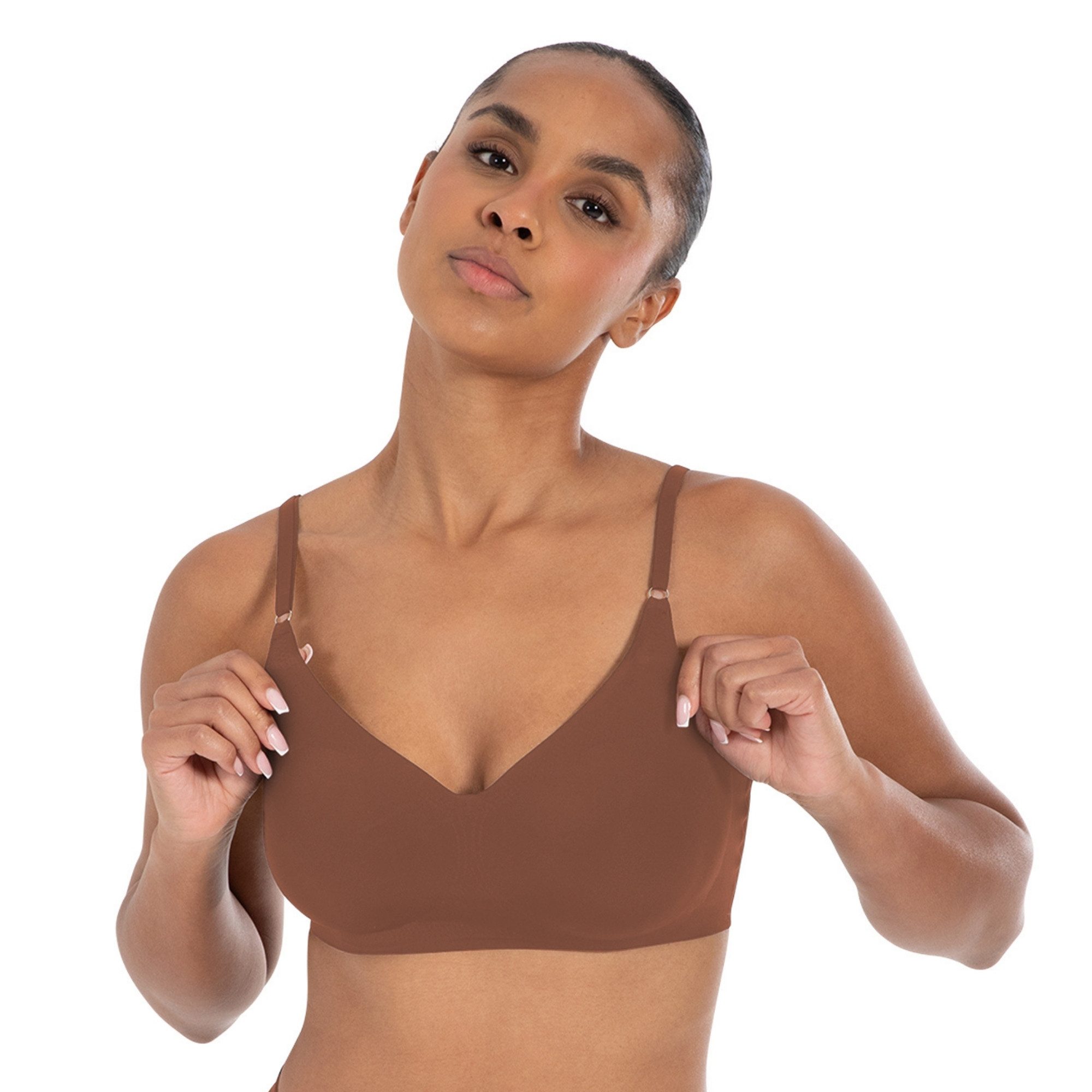 Smilodox Bralette Nysa mit Cups, leicht bügellos Komfort BH, anpassbare Träger Hochwertige Underwear, vielseitig einsetzbar, leichte Shapewear