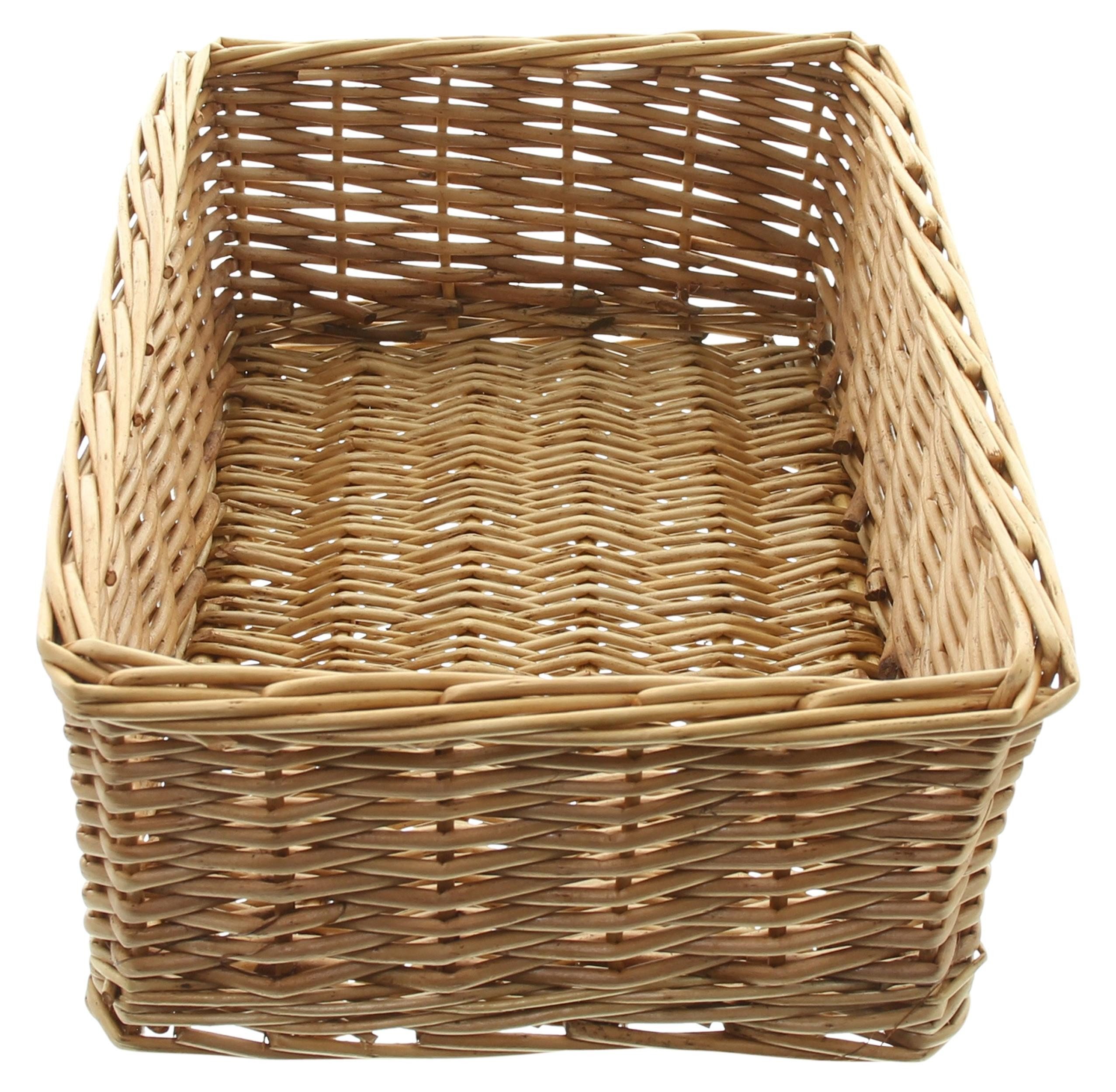 Frank Flechtwaren Allzweckkorb Regalkorb Natur Vollweide 30x20x10cm