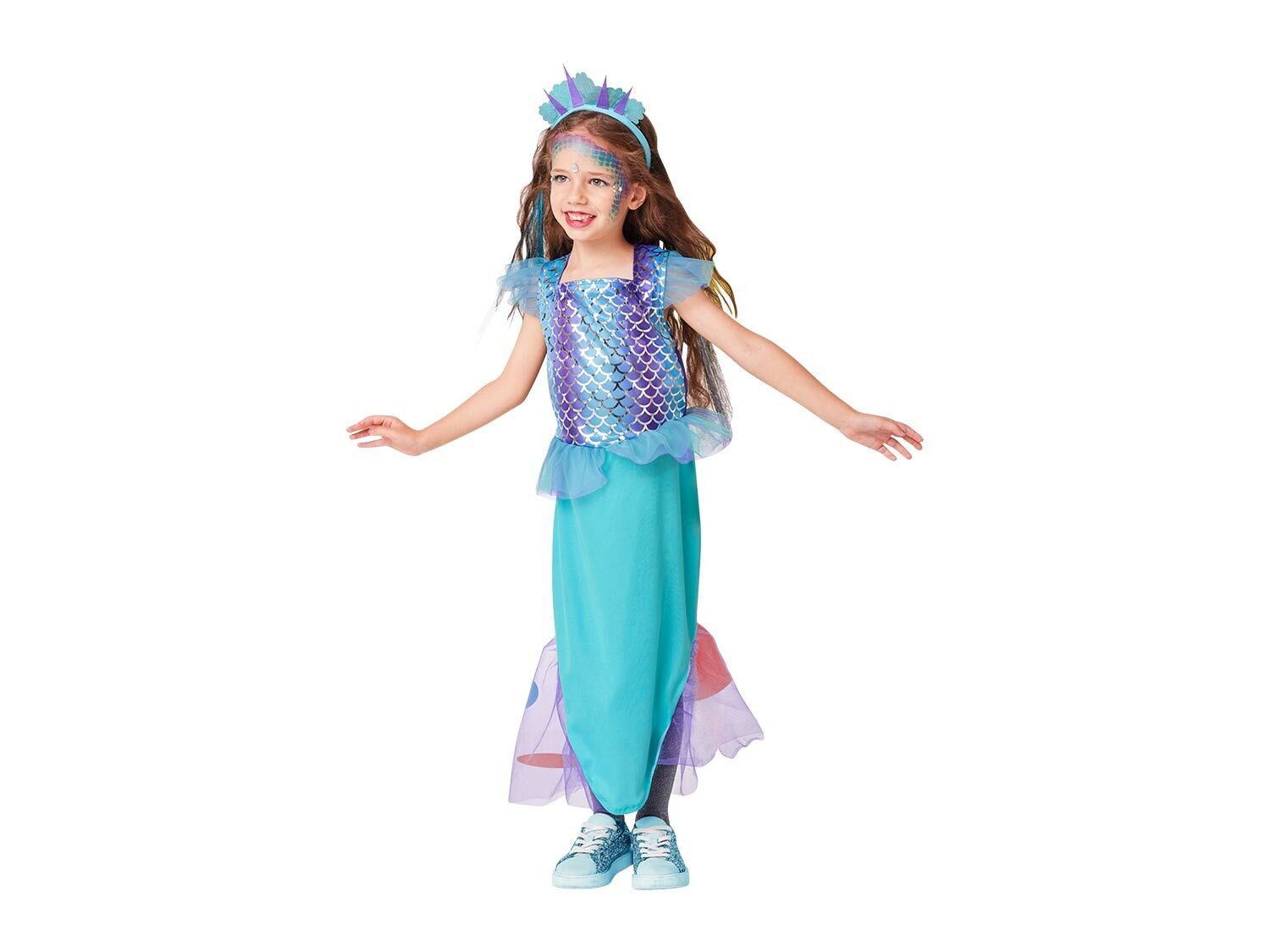 Weit & Breit Handelsgesellschaft mbH Kostüm Kinder Kostüm 2-teilig Fasching Karneval Kleid Haarreif, Ideal für Fasching, Karneval oder Mottopartys