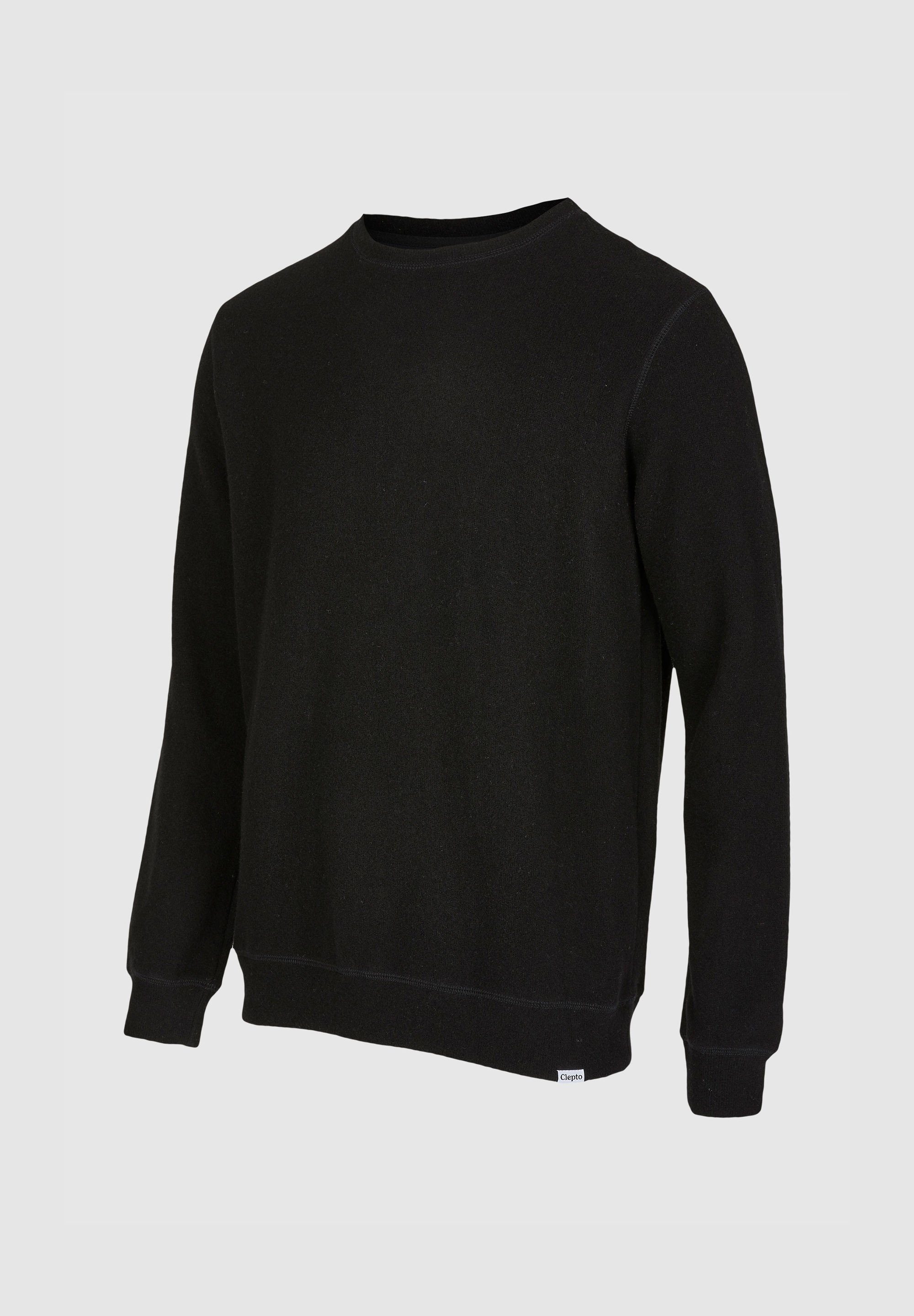 Noitch gebondeter Sweatshirt Cleptomanicx schwarz aus Wolle
