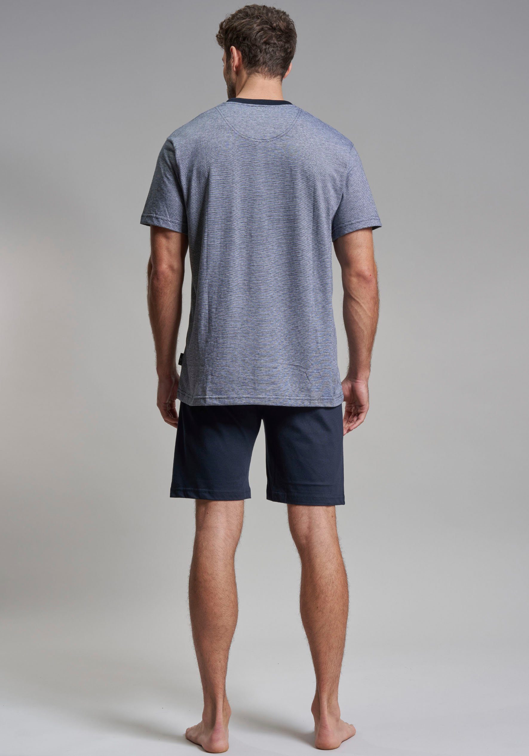 GÖTZBURG Shorty Upper West (2 tlg) Kurzarm, Rundhalsausschnitt, kurze Hose, Baumwollmix, weich