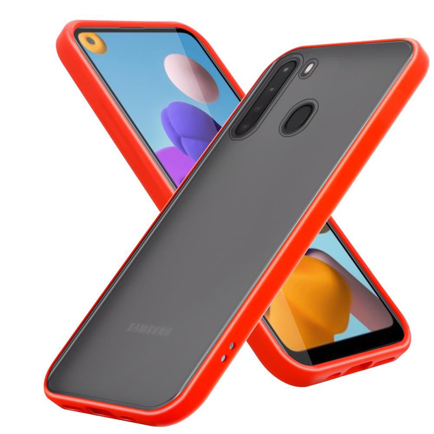 Cadorabo Handyhülle für Samsung Galaxy A21 Hülle Samsung Galaxy A21, Handy Schutzhülle - Hülle - Ultra Slim Hard Cover Case - Bumper