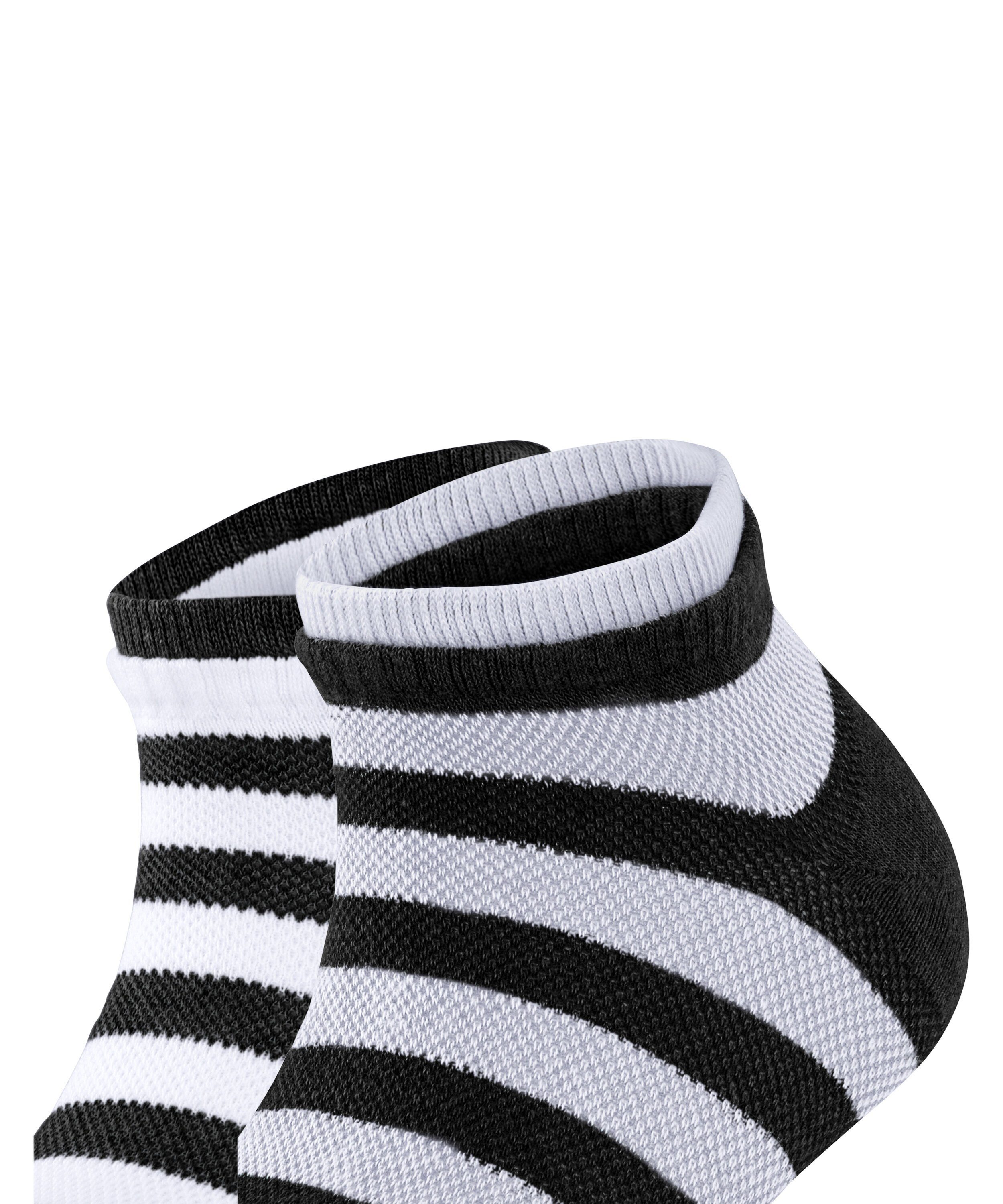 Esprit Sneakersocken Mesh Stripe 2-Pack sortiment aus (2-Paar) (0010) Biobaumwolle