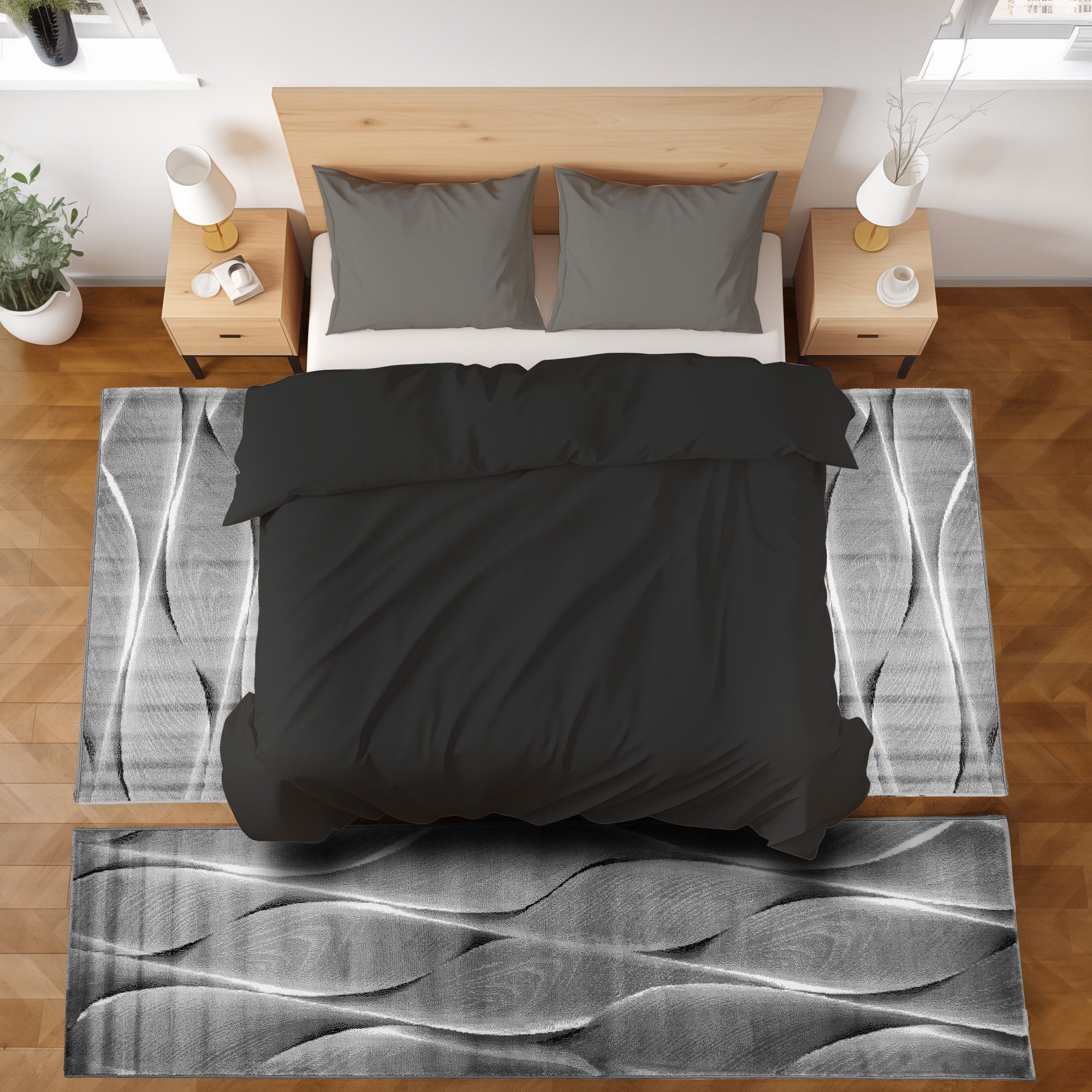 SIMPEX24 Kurzflor-Bettumrandung Ombre Design, Höhe 12 günstig online kaufen