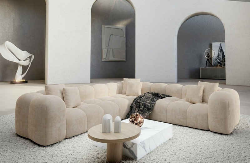 Sofa Dreams Ecksofa Design Stoff Samtstoff Couch Formentera L Form Stoffsofa, Loungesofa
