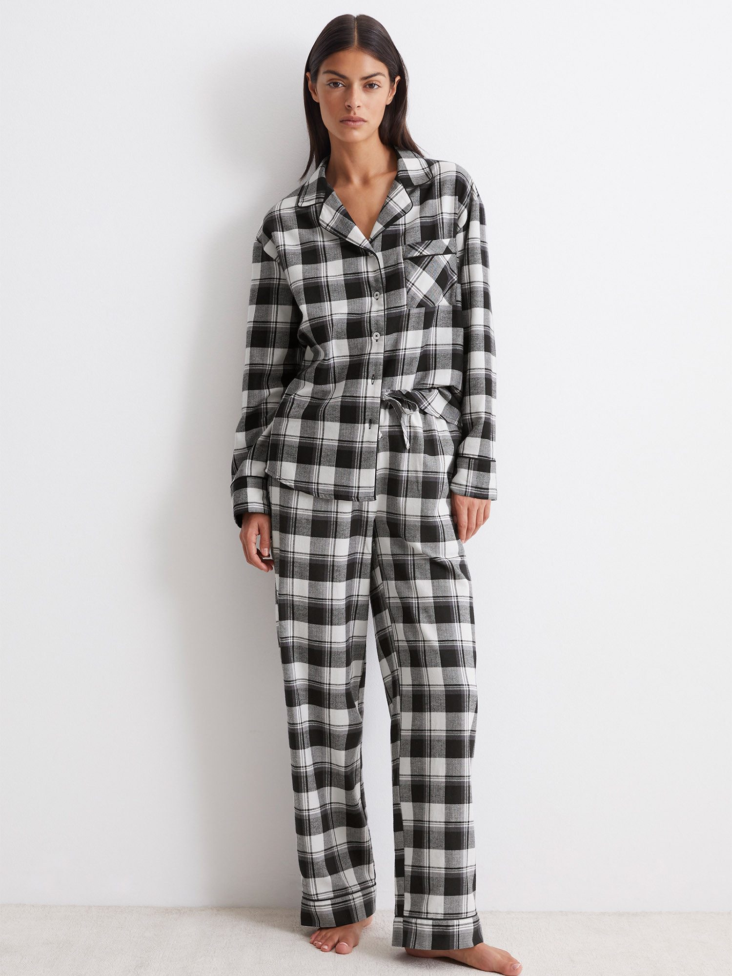 Marc O'Polo Pyjamahose Cozy Flanell schlaf-hose pyjama schlafmode günstig online kaufen