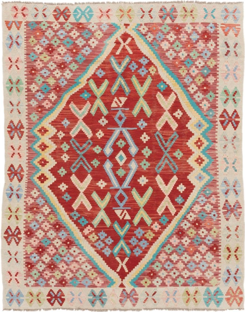 Orientteppich Kelim Afghan 158x200 Handgewebter Orientteppich, Nain Trading, rechteckig, Höhe: 3 mm