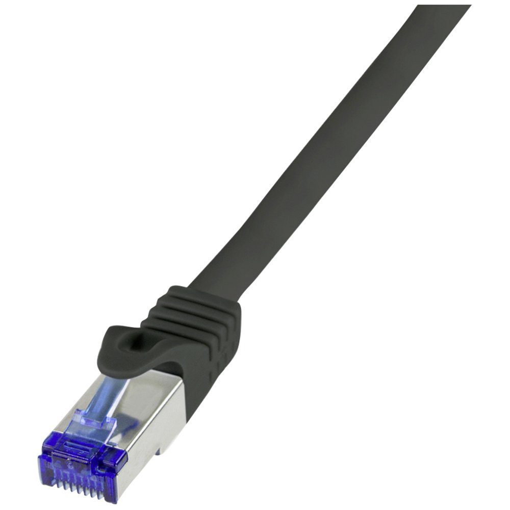 LogiLink C6A043S RJ45 CAT 6a S/FTP 1.50 m Schwarz 1 St. Netzkabel