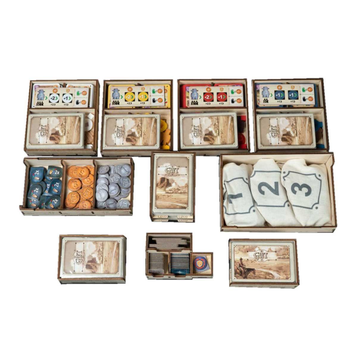 Laserox Spiel Insert für Great Western Trail 2. Edition + Rails to the North 2. Ed