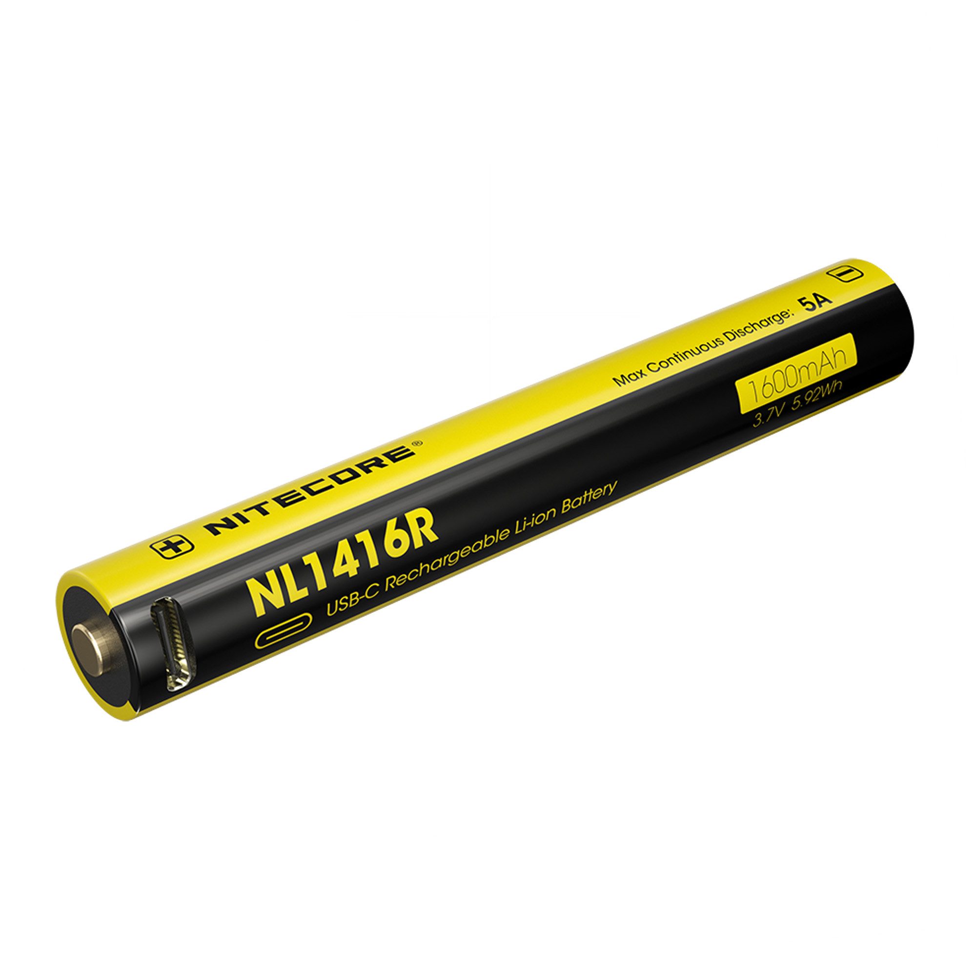 Nitecore LED Taschenlampe Nitecore Li-Ion Akku 3.7V 1600mAh 2x 14500 USB-C für MT2A Pro Taschen
