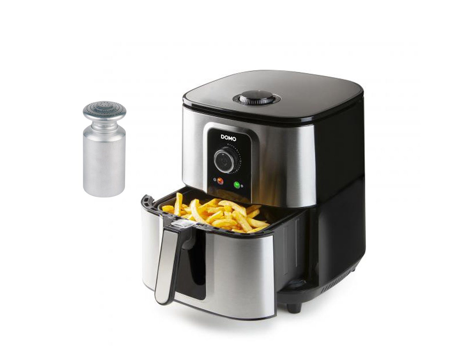 Domo Heißluftfritteuse, 1800 W, große XXL 5,5Ltr. Fritteuse Pommes frittieren ohne Öl, mit Salzstreuer