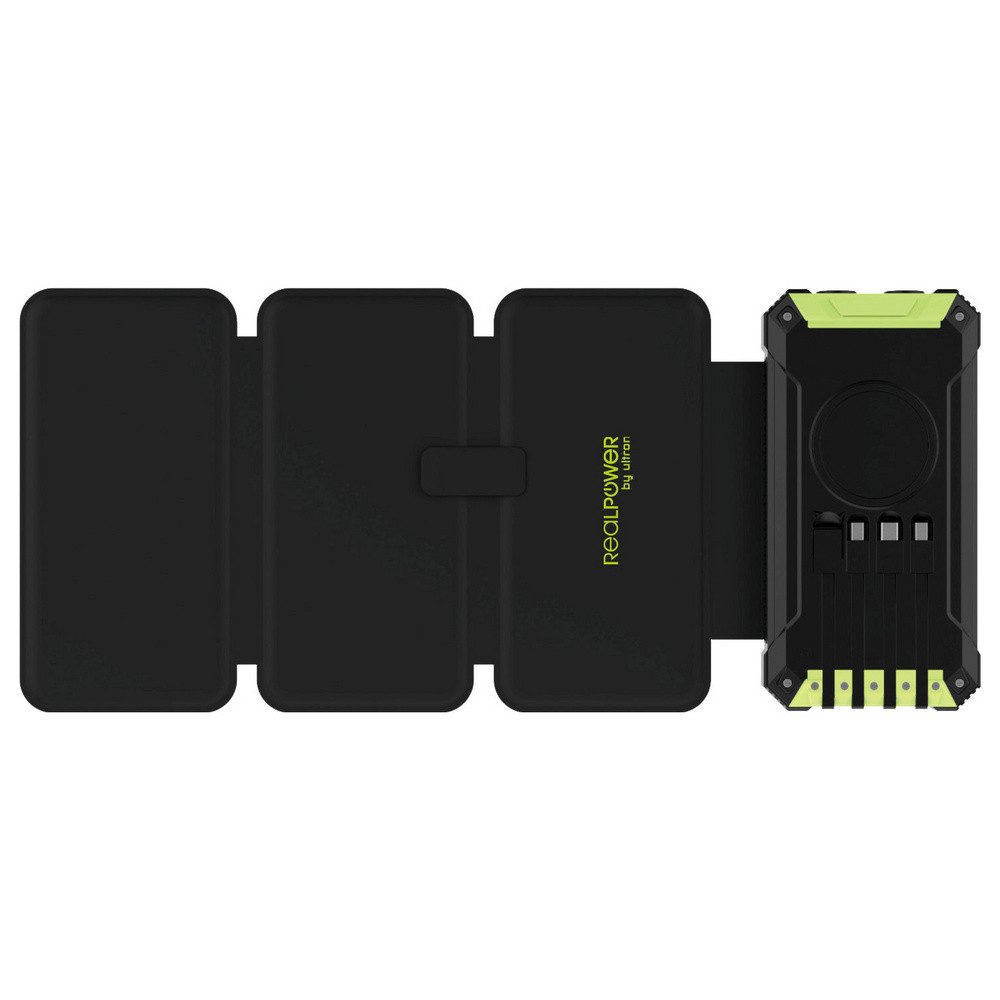 Realpower RealPower REALPOWER PB-20000 Solar Powerbank 20000 mAh Grün Powerbank 20000 mAh