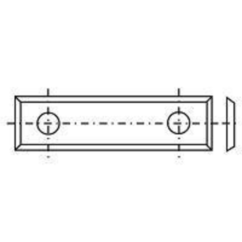 Tigra Wendeplattenfräser Wendeplatte 16 - 39,5x9x1,5mm a=26mm T04F 2 St., vier Schneidkannten