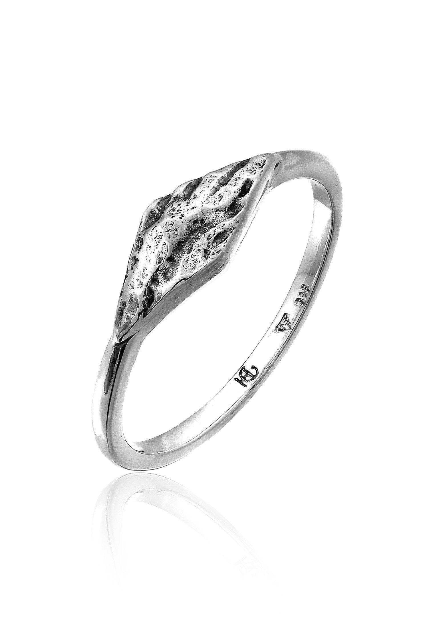 Fingerring Siegelring Marquis - Gratitude 925 Silber
