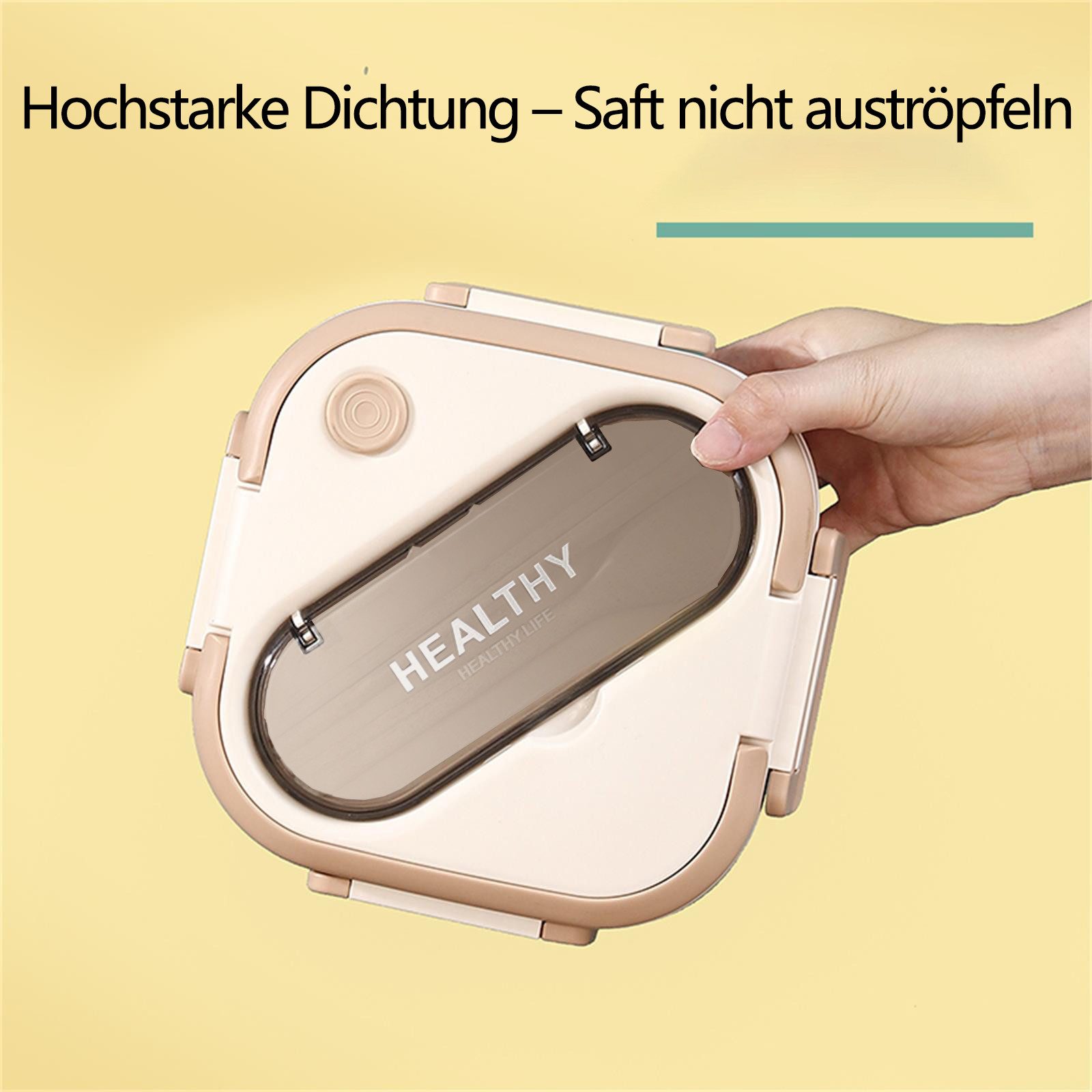 Fine Life Pro Lunchbox Kinder Brotdose (3 Fächer), PP5, (1-tlg), Auslaufsicher & BPA-frei-mit Besteck – Bild 4 von 5