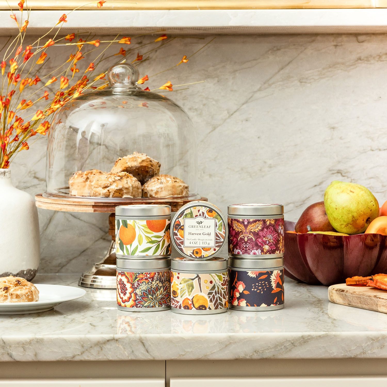 Greenleaf Duftkerze Orange & Honey (1-tlg), Candle Duftkerze in der Dose 113 g