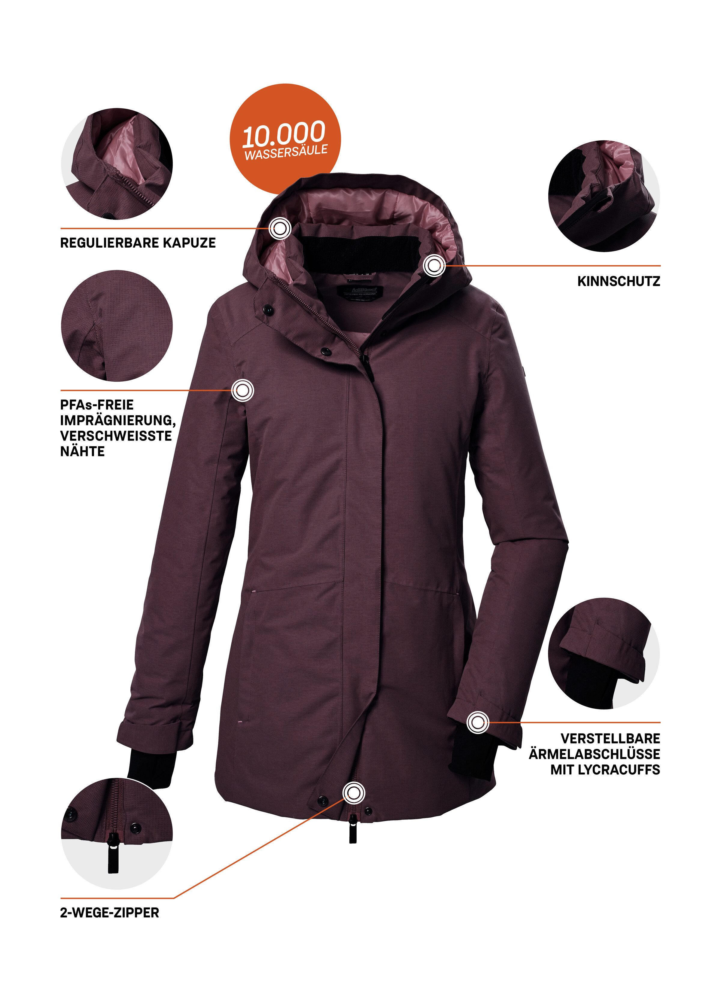 Killtec Parka KOW 93 WMN PKR Wasser- und winddichter Damenparka, atmungsaktiv, recyceltes Material