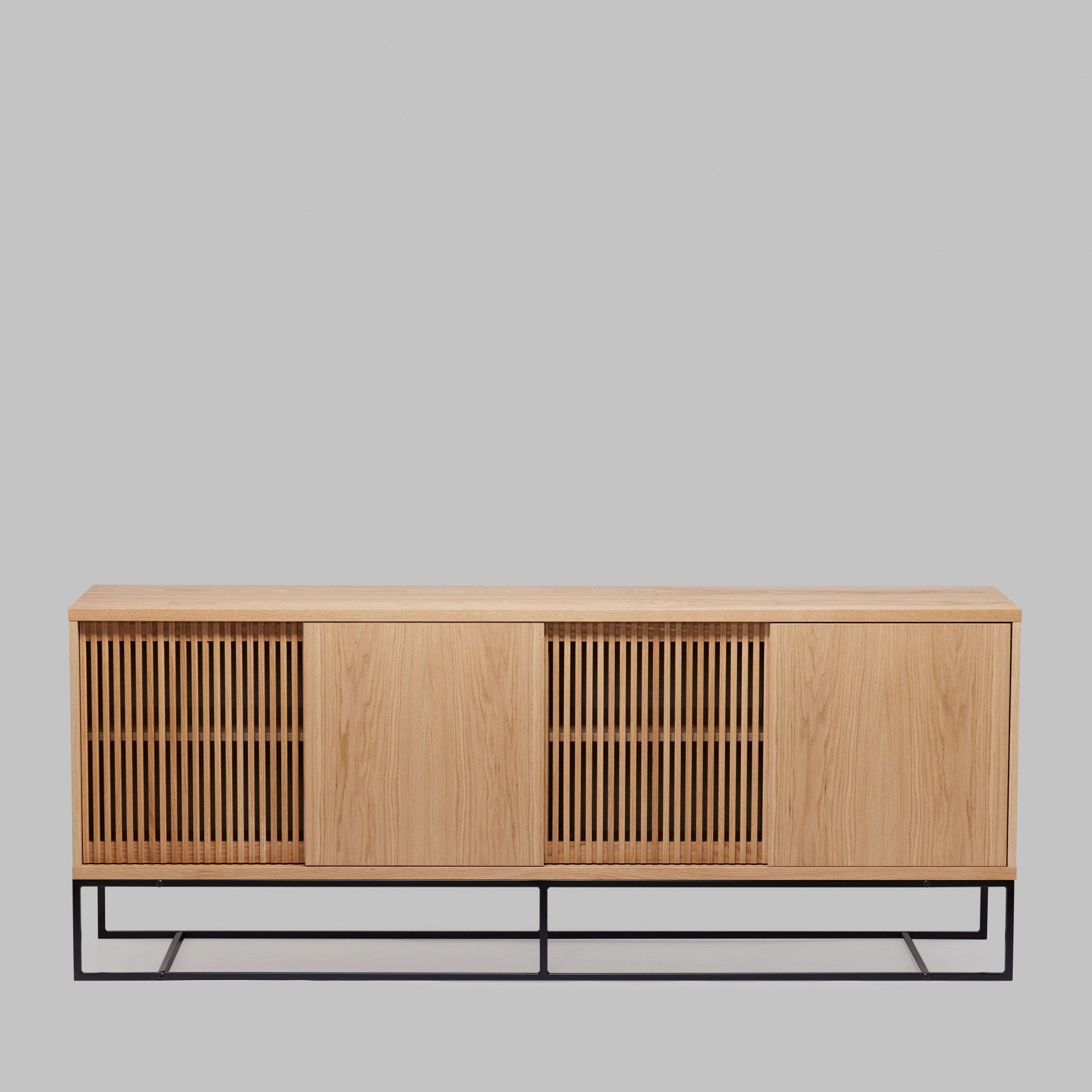 Woodman Sideboard Ende, Kommode, teilmassiv, Metallfüße, Breite 188 cm, FSC®