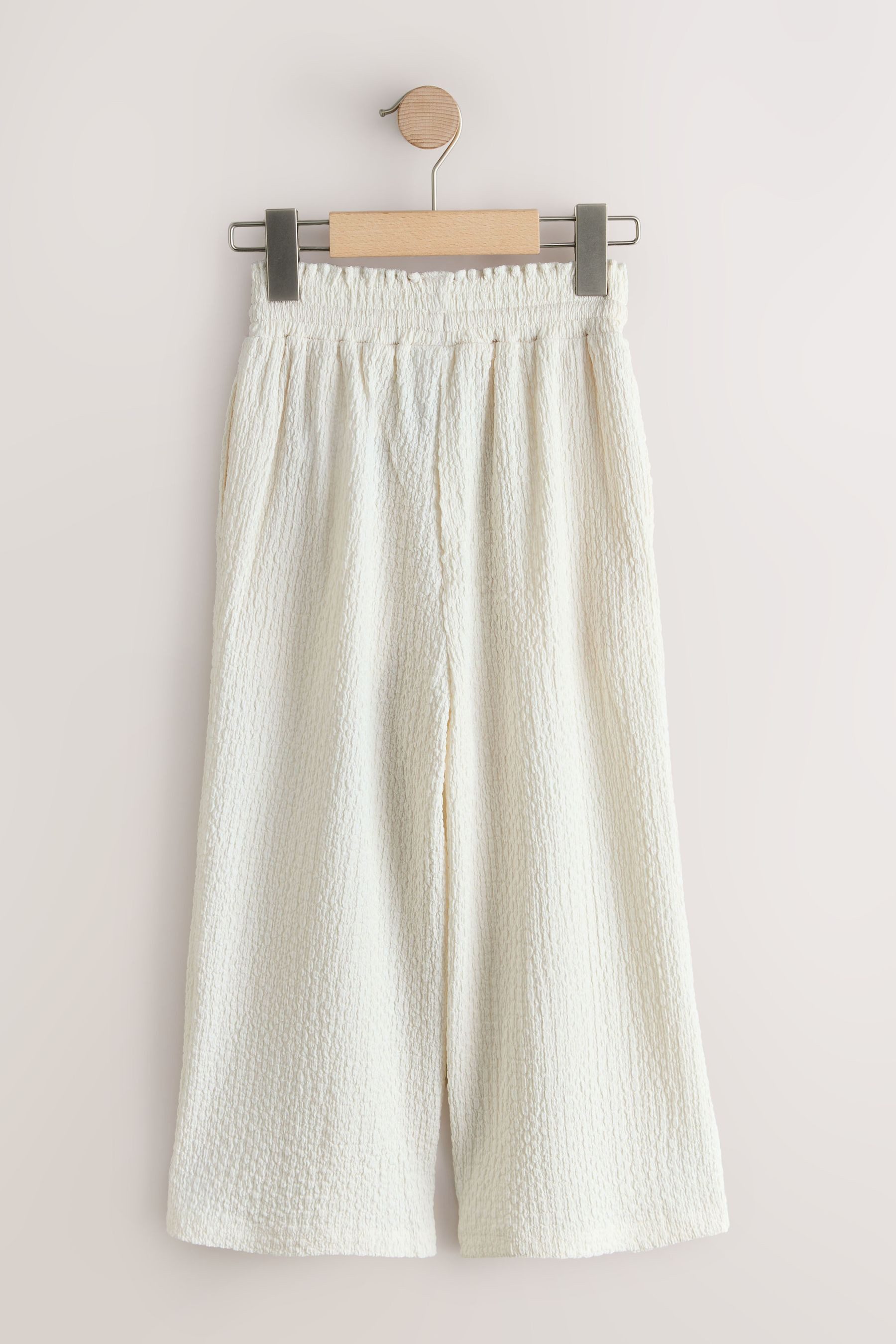 Next Palazzohose Hose mit weitem Bein in Knitteroptik (1-tlg)