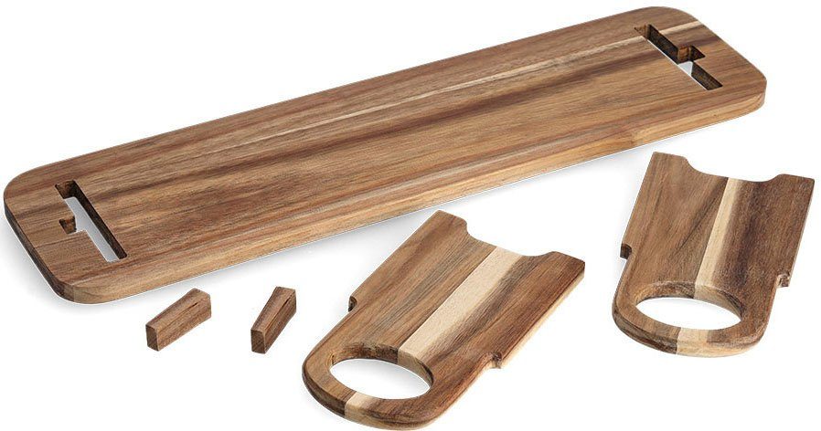 Zeller Present Servierbrett, Massivholz, (1-St), perfekt zum Anreichen von Speisen