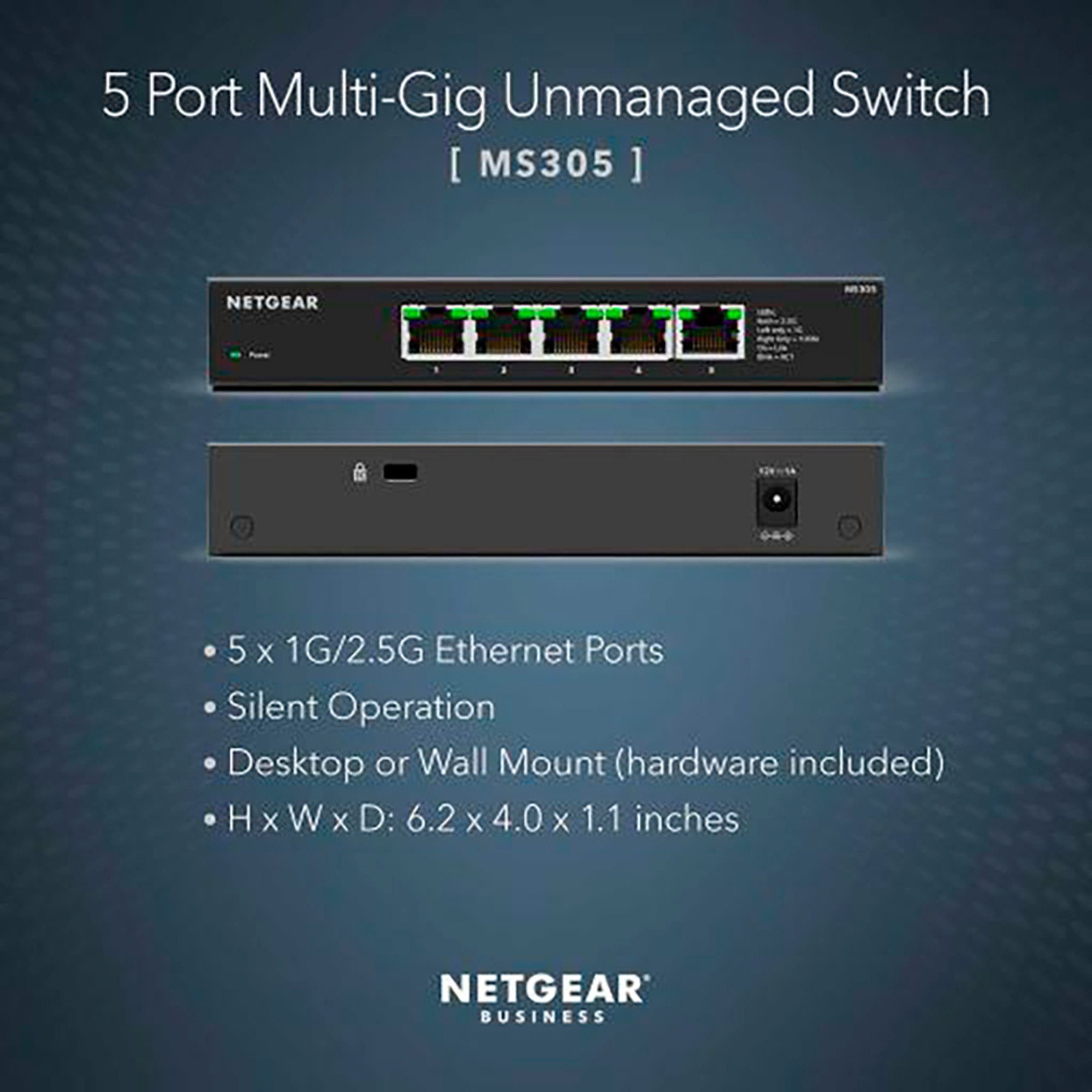NETGEAR Netgear MS305, Switch, (lüfterlos) Netzwerk-Switch