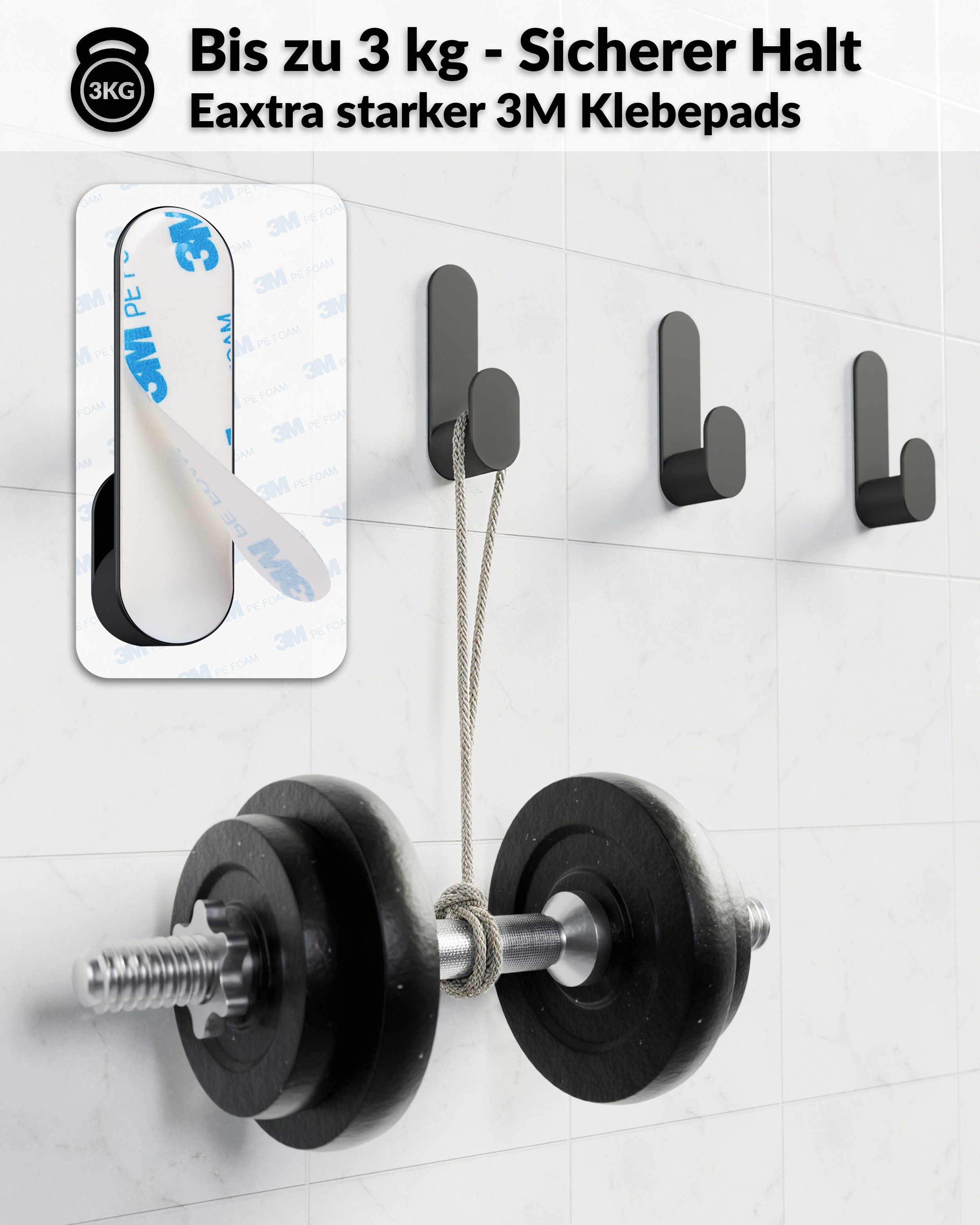 DEKAZIA Deckenhaken selbstklebend, Handtuchhaken, Klebehaken ohne Bohren mi günstig online kaufen