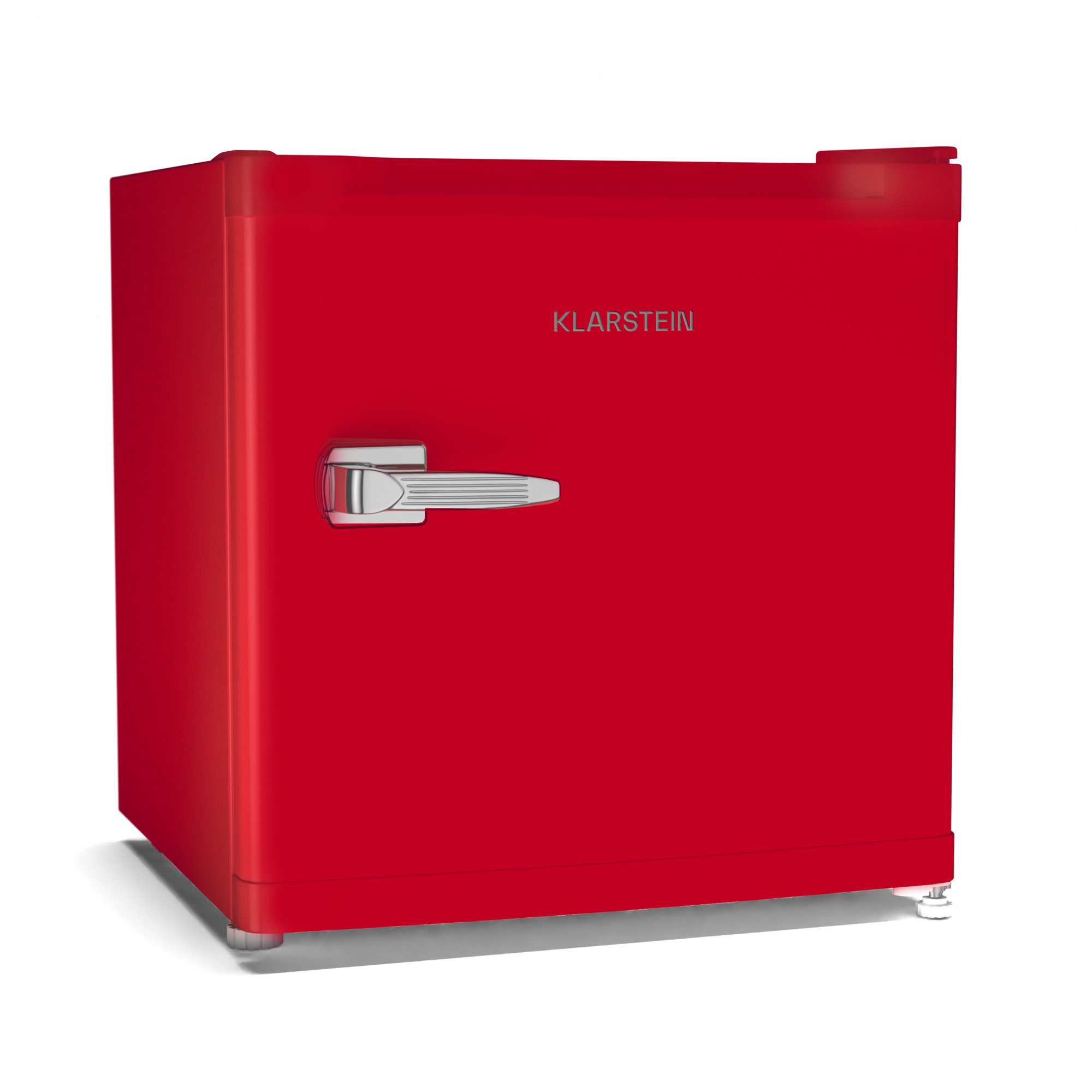 Klarstein Gefrierschrank HEA16-IreRFree31-RD 10046488, 49.6 cm hoch, 47.4 cm breit, Retro freistehend Gefriertruhe Table Top Kühltruhe