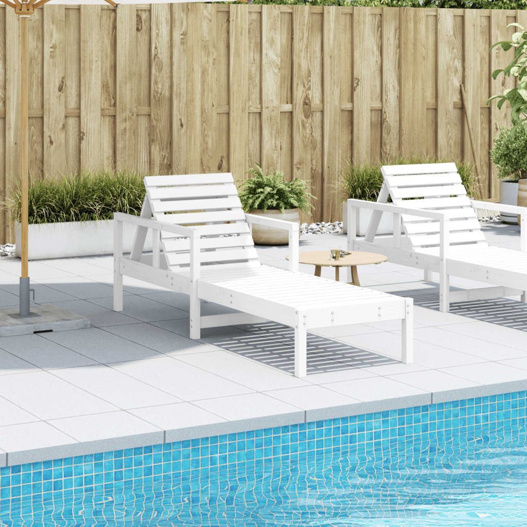 vidaXL Gartenliege Sonnenliege Weiß 199,5x62x55 cm günstig online kaufen