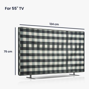 kwmobile Druckerstaubschutzhülle Leinen Hülle für 55" TV TV Schutzhülle, Fernseher Screen Cover Staubhaube Haube Staubschutz