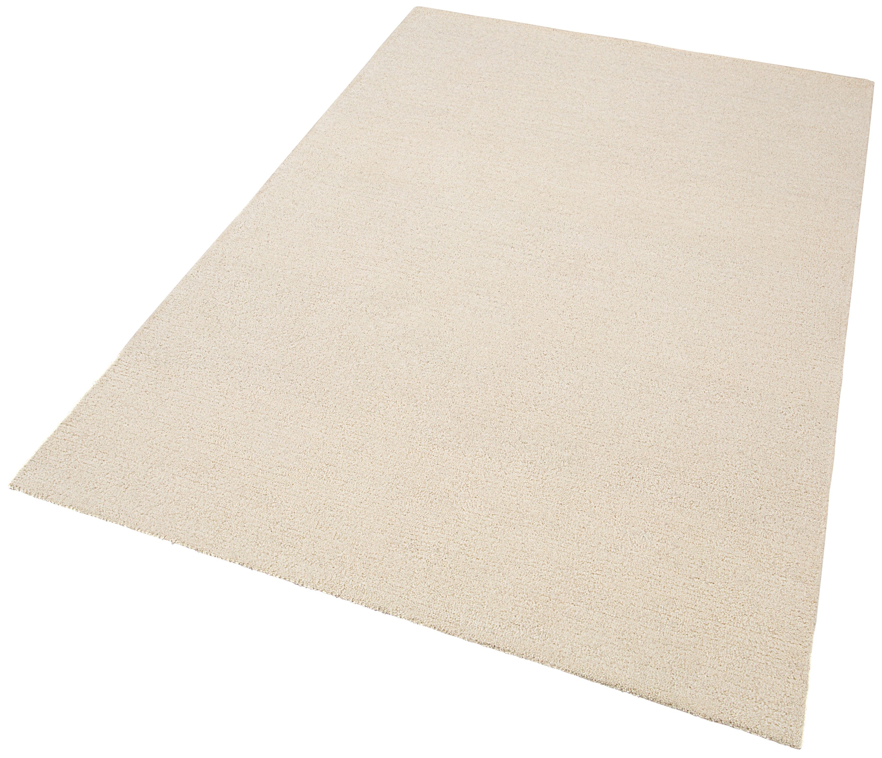 THEKO Wollteppich Janne, Berber Teppich, Wolle, meliert, handgearbeitet, rechteckig, Höhe: 20 mm, handgetuftet, Wohnzimmer, Schlafzimmer, Esszimmer
