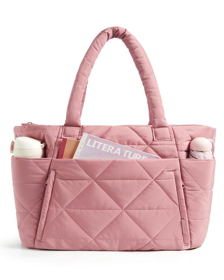 nsihing Schultertasche Handtasche damen Umhängetaschen crossbody bag, Große Stepp-Tasche mit Reißverschluss und mehreren Fächern