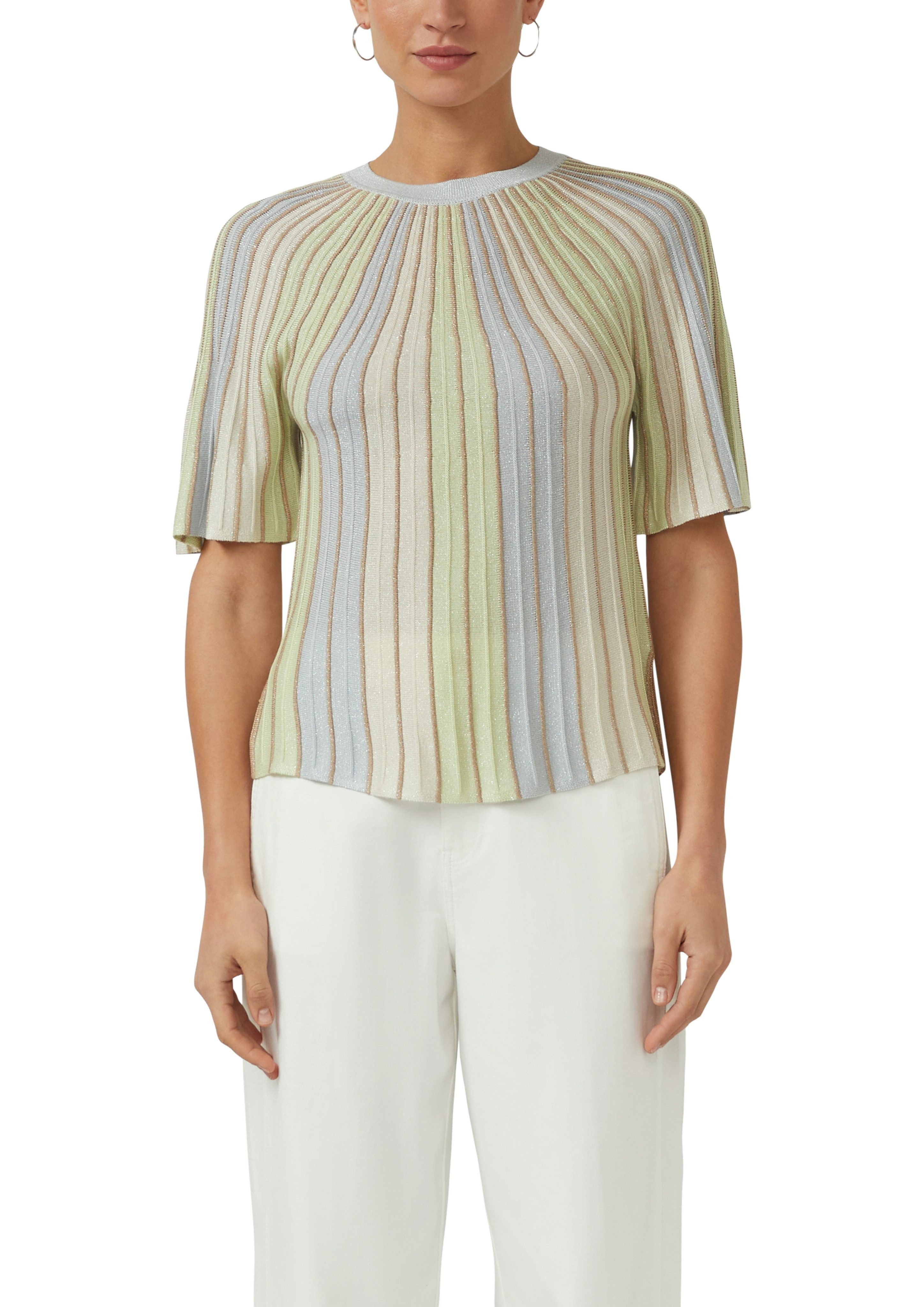 s.Oliver BLACK LABEL Strickpullover mit Metallisiertem Garn