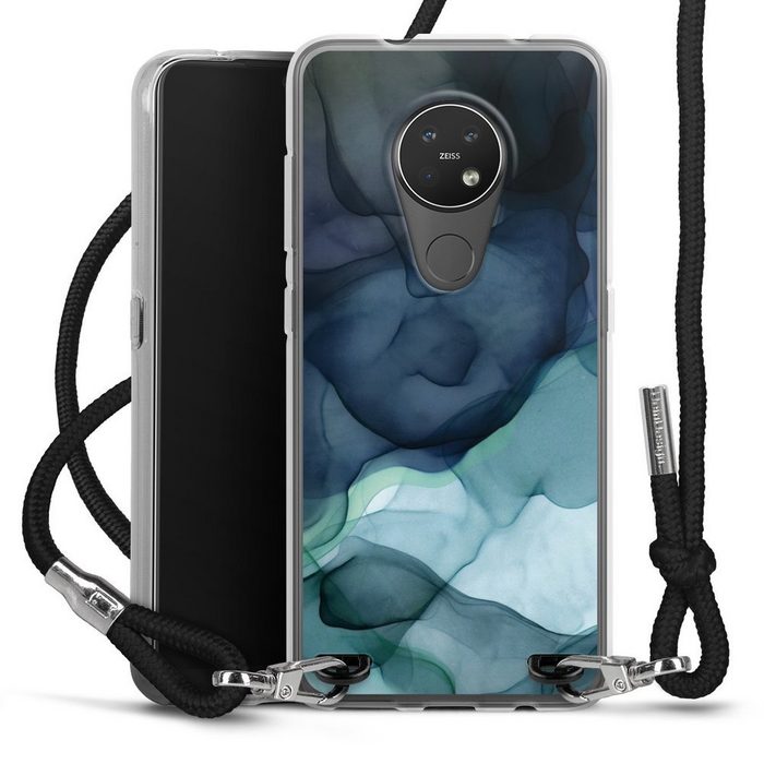 DeinDesign Handyhülle Wasserfarbe Textur Muster Liquid Art Twilight Mood Nokia 7.2 Handykette Hülle mit Band Case zum Umhängen Cover mit Kette