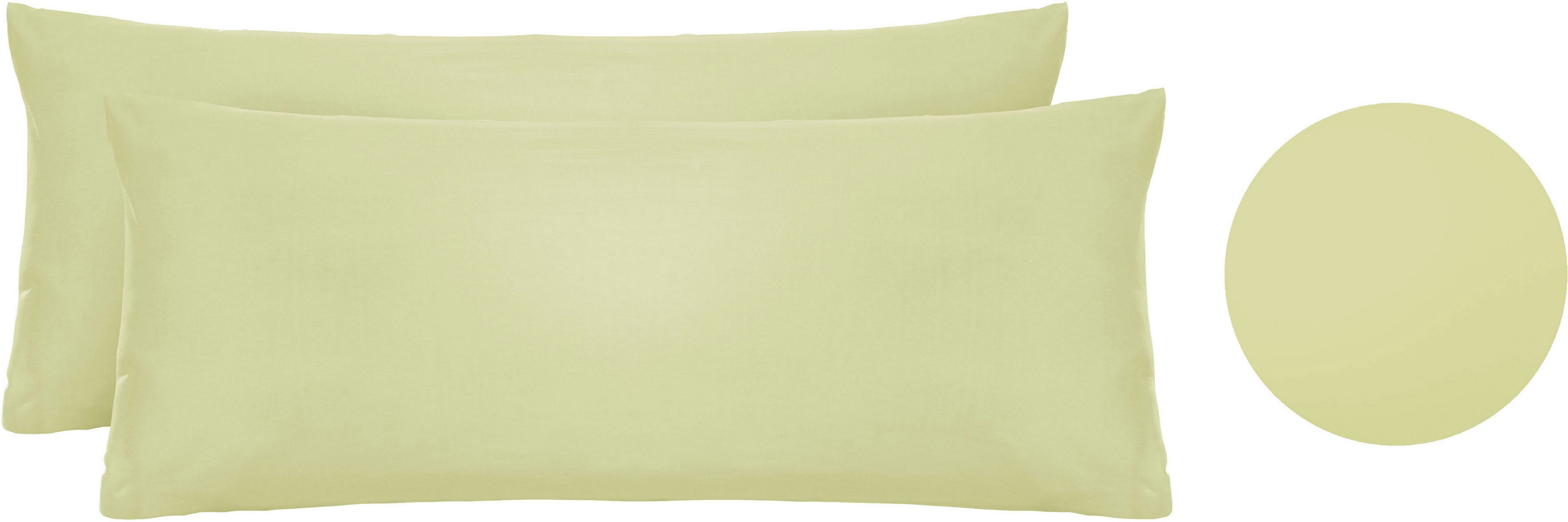 Biberna Kissenbezug Michi Feinjersey mit Reißverschluss, (2 Stück), verschiedene Größen, Feinjersey Kissenhülle aus 100% Baumwolle