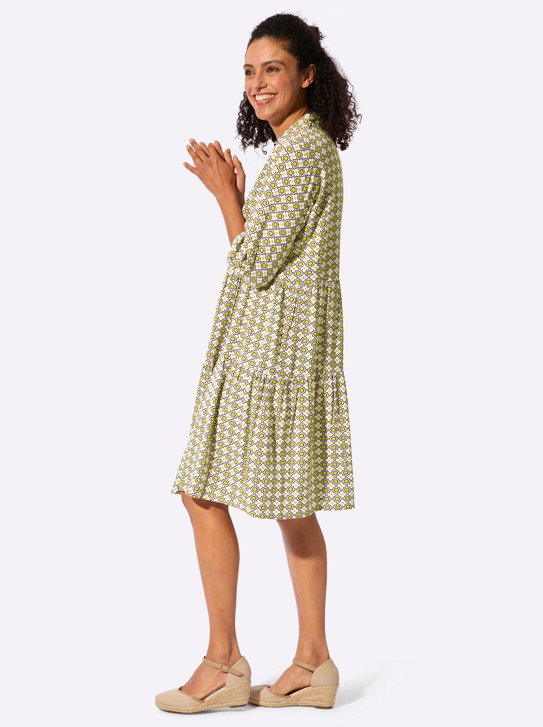 Witt Etuikleid Druck-Kleid 3/4-Arm