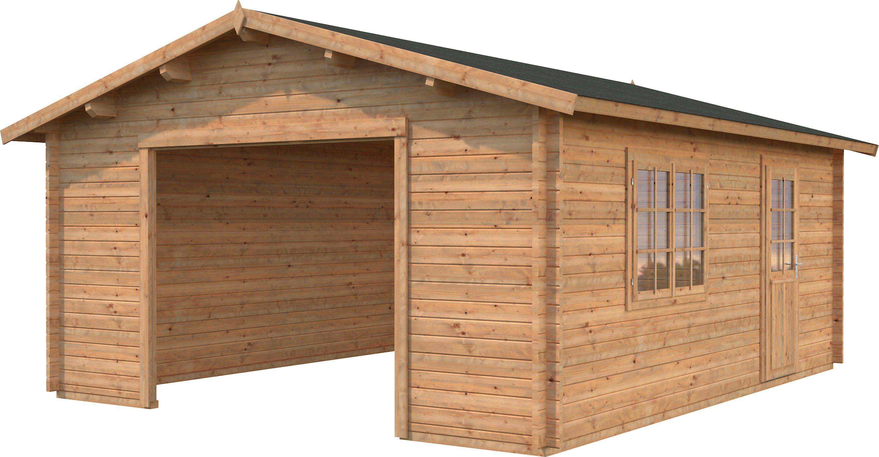 Palmako Garage Roger, BxTxH: 622x596x312 cm, ohne Tor, hellbraun | Garagen