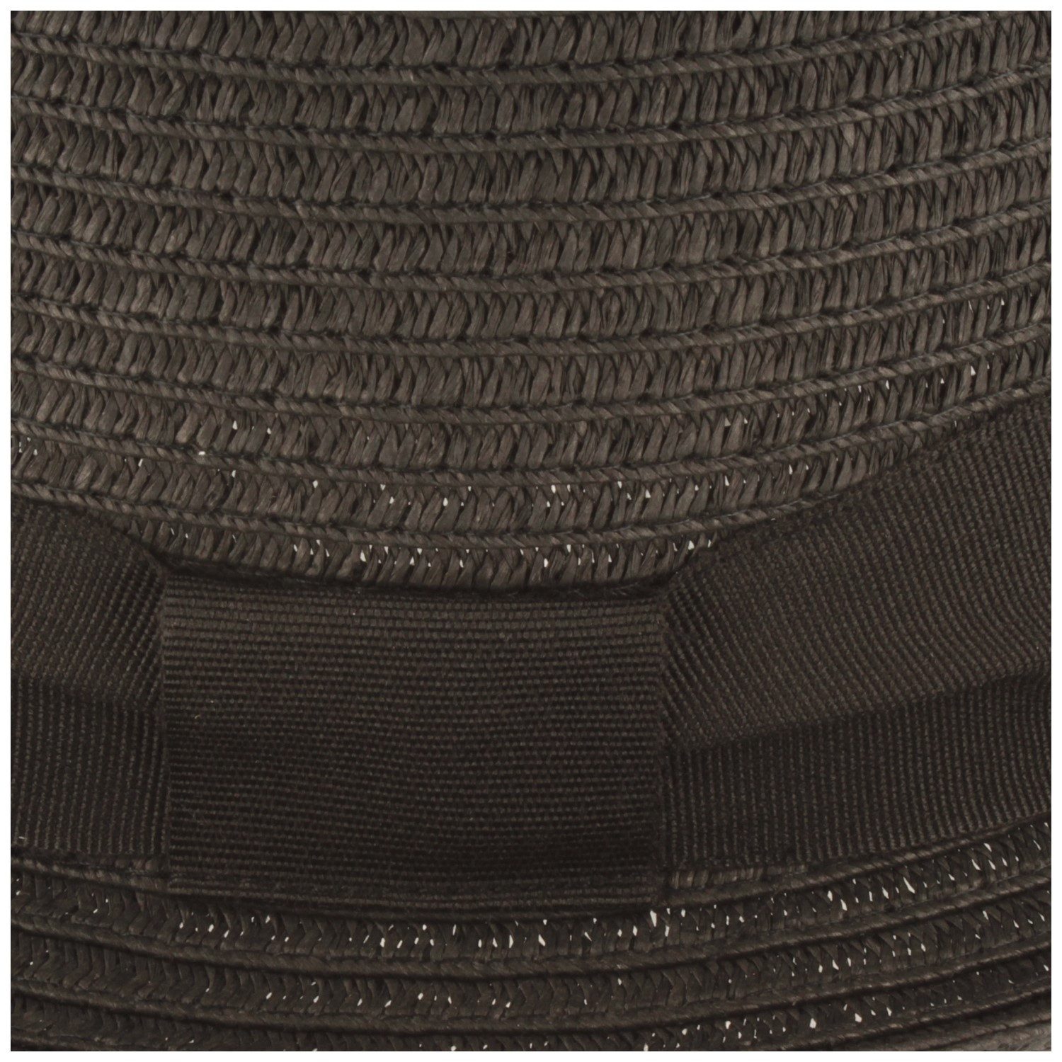 Breiter Strohhut Pork Pie Bortenhut aus 100% Papierstroh mit breitem Ripsband