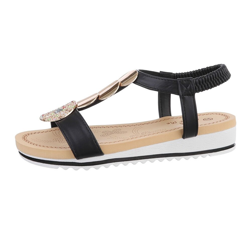 Ital-Design Damen Freizeit Riemchensandalette (86016996) Keilabsatz/Wedge K günstig online kaufen