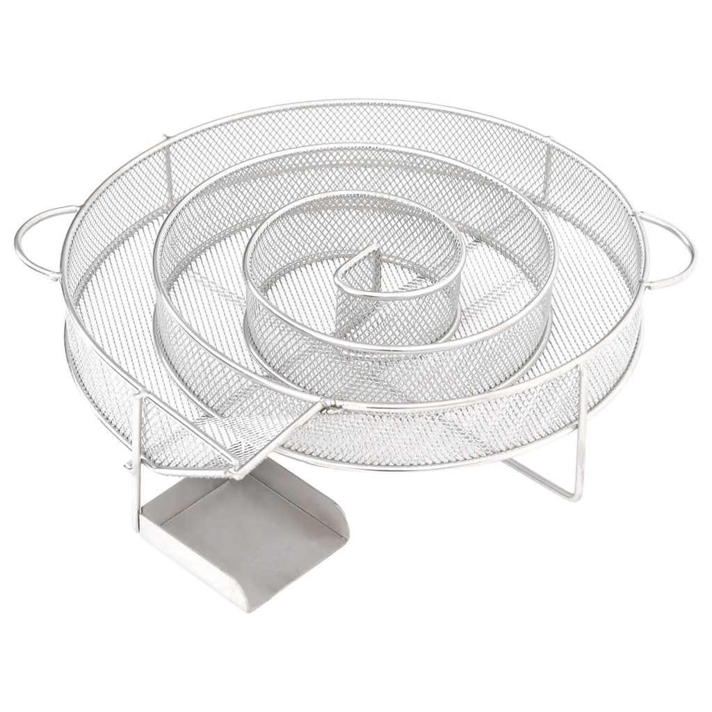 vidaXL Grillspieß Kaltrauchgenerator Rund 19,5 cm Edelstahl