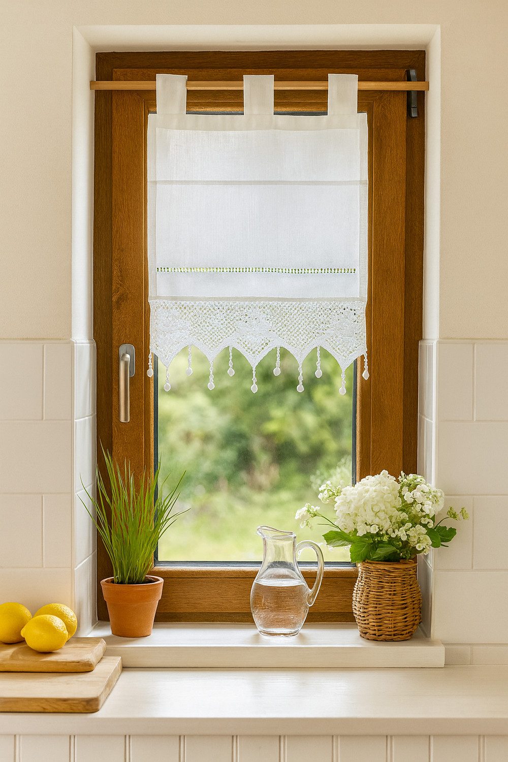 HOSSNER - ART OF HOME DECO Scheibengardine 50x60 cm (1 St), blickdicht, Bau günstig online kaufen