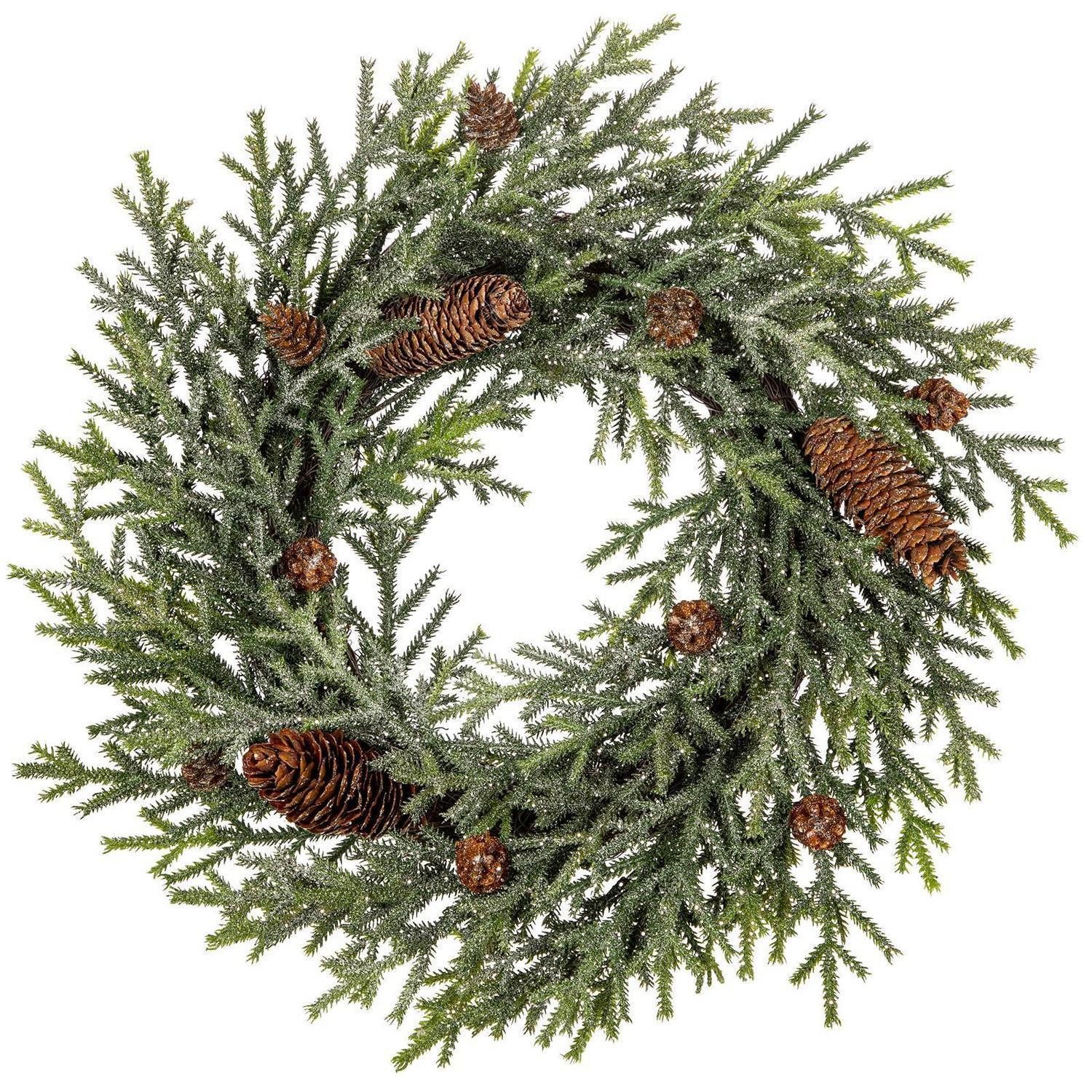 LuxusKollektion Adventskranz Weihnachtskranz Tannenkranz Ø40cm mit Tannenzapfen Deko